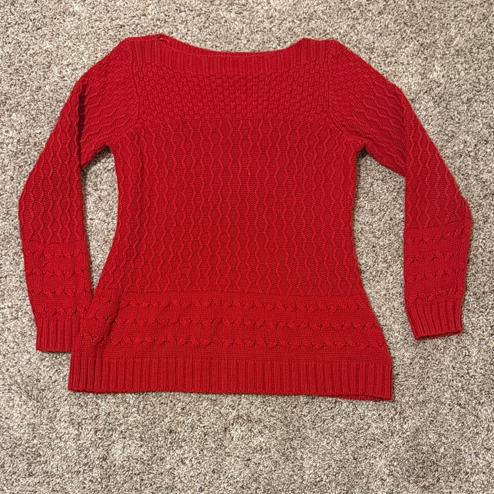 Croft & Barrow Red Women's Crew Neck Sweater